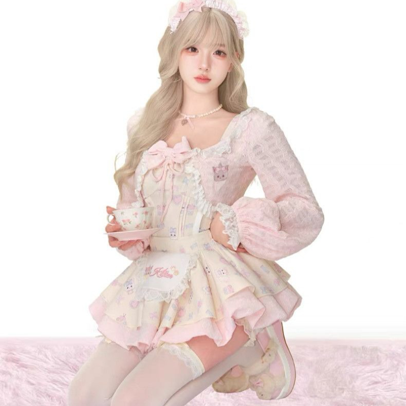 Japanese Sweet Lolita Style 3  – обзор и цена Crop Top Crochet