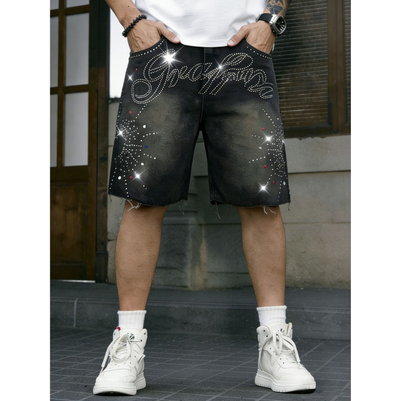 American Streetwear Men's Non- – обзор и цена Shorts Denim Frayed