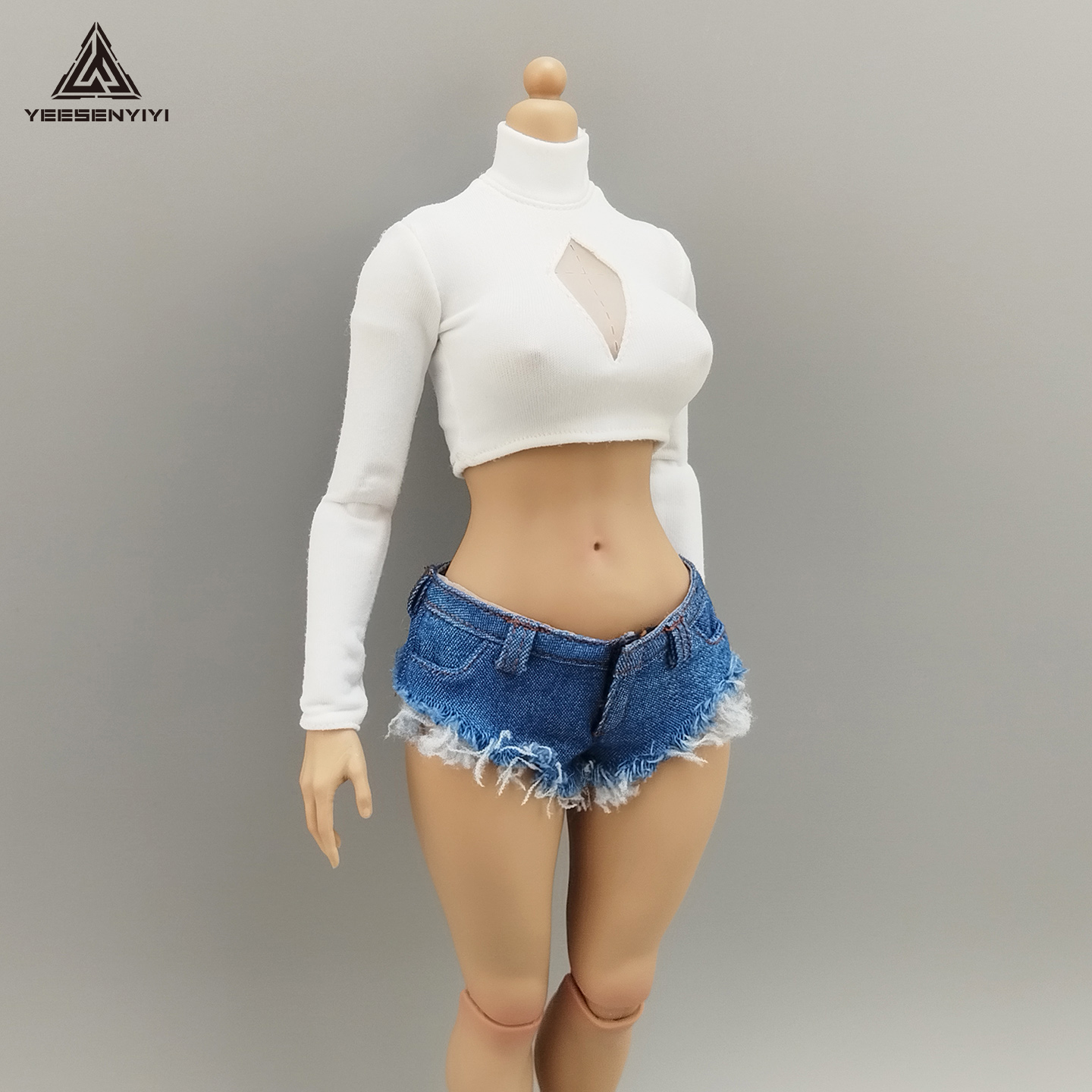 1/6 Scale Distressed Denim Min – обзор и цена Shorts Denim Frayed