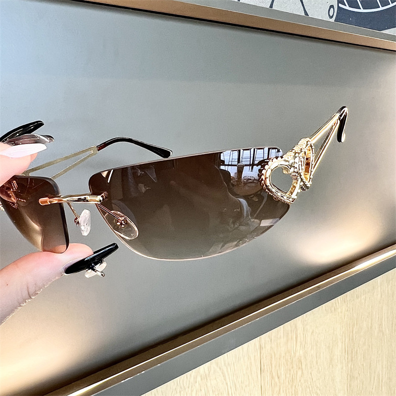 New Oval Cat Eye Frameless Mer – обзор и цена Sunglasses Cat Eye