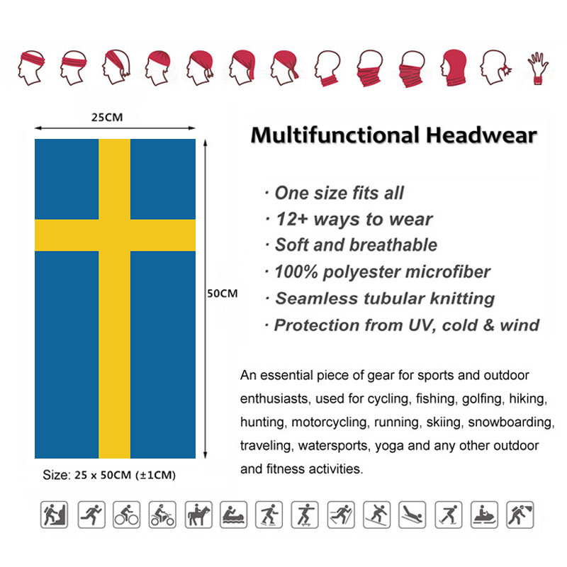 Sweden Flag Printed Bandana He – обзор и цена Headband Summer Knit