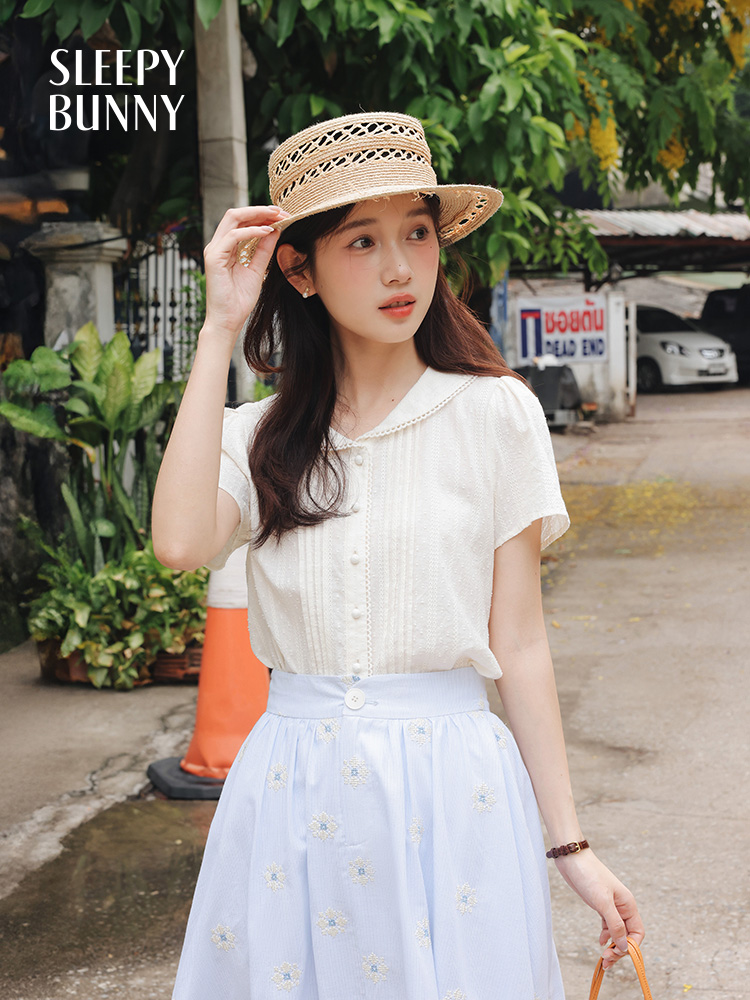 Vintage White Shirt Floral Emb – обзор и цена Midi Skirt Floral