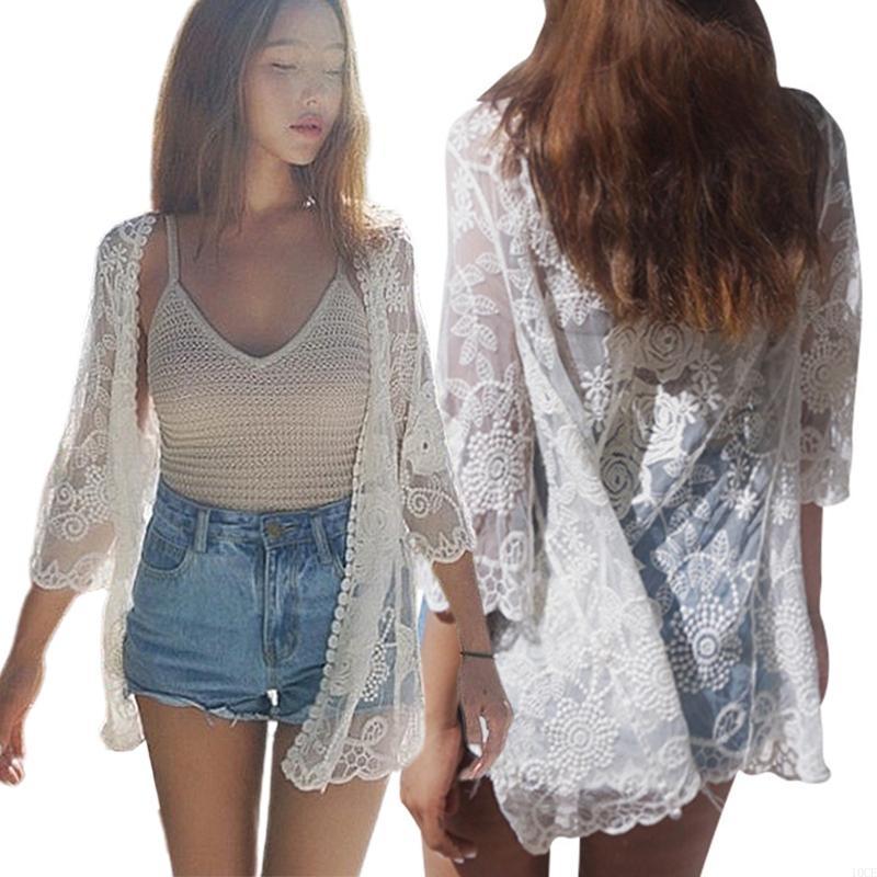 Women Lace Open Front Kimono C – обзор и цена Kimono Sheer Floral