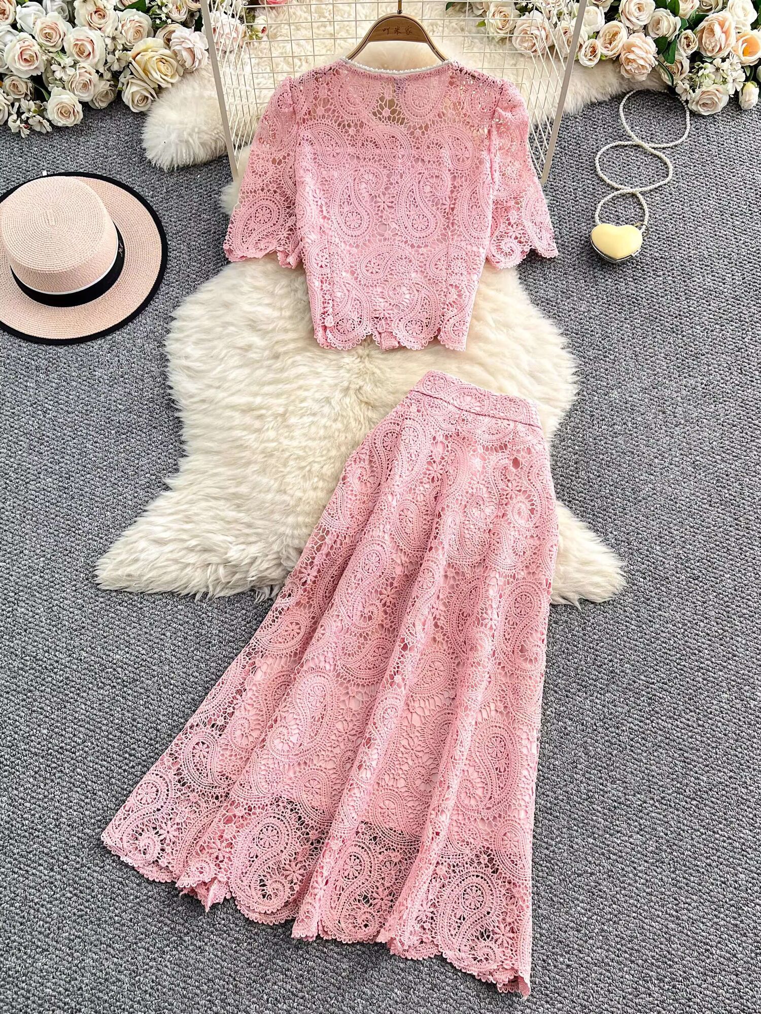 Elegant Pearl Long Dress Suits – обзор и цена Midi Skirt Floral