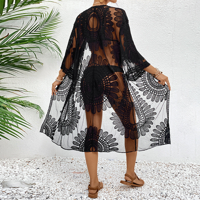 Lace Embroidered Lightweight K – обзор и цена Kimono Sheer Floral