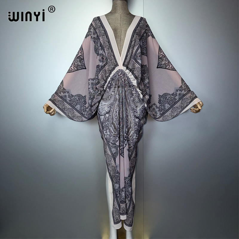WINYI V-neck Sexy Dress Arabic – обзор и цена Cover Up Kaftan