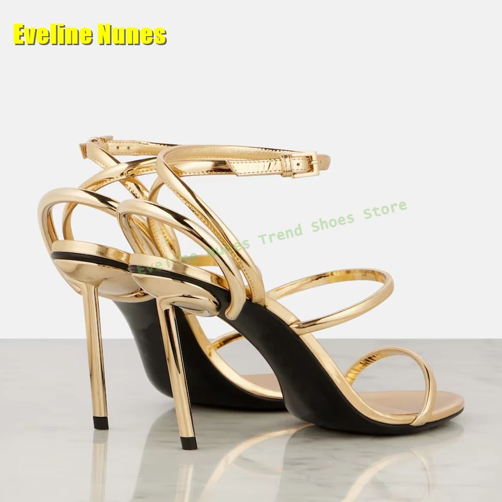 Golden Strappy Metallic Leathe – обзор и цена Sandal Strappy Heeled