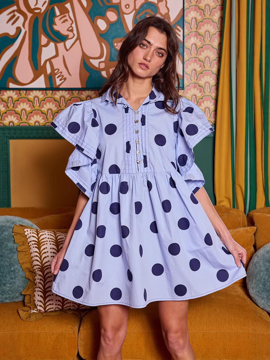 Spring Summer Polka Dot Print  – обзор и цена Blouse Off Shoulder