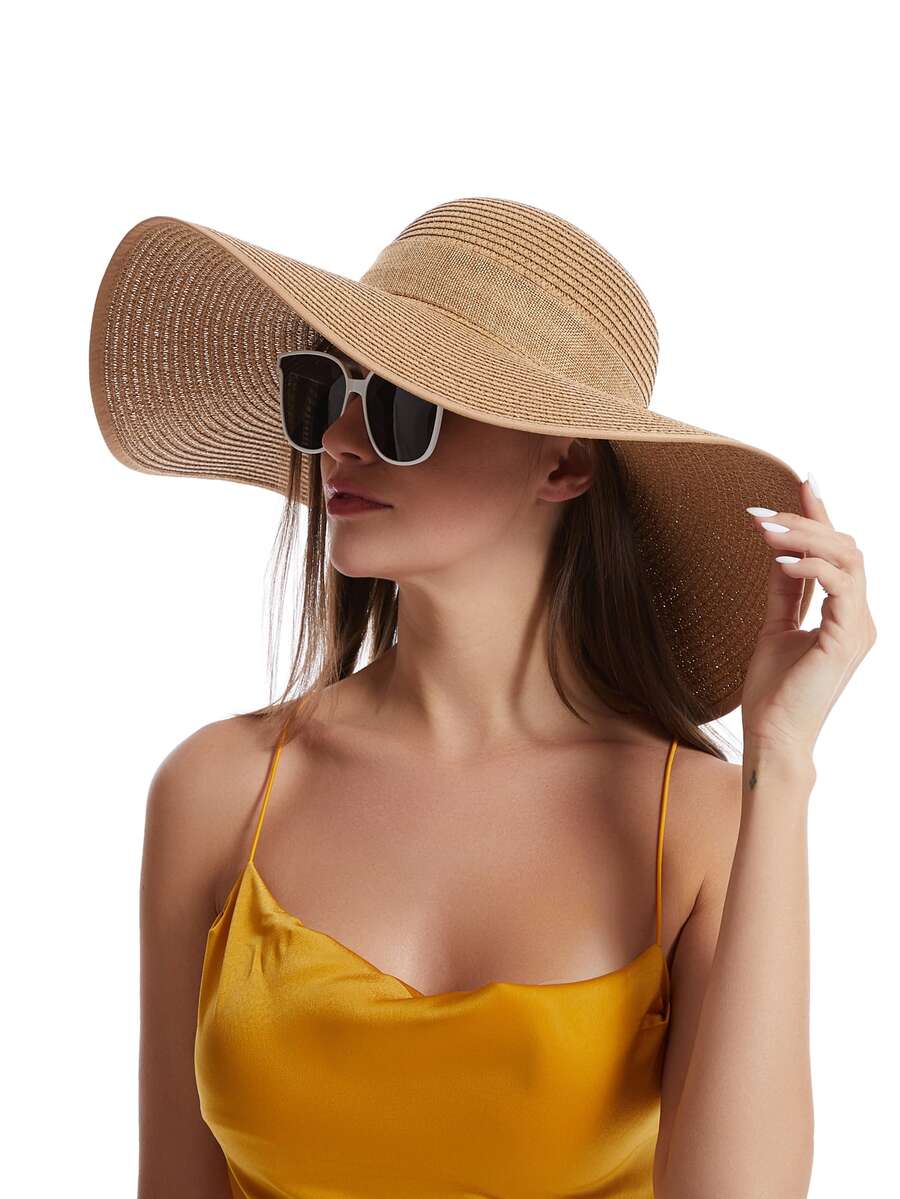 Womens Wide Brim Floppy Straw  – обзор и цена Hat Floppy Wide