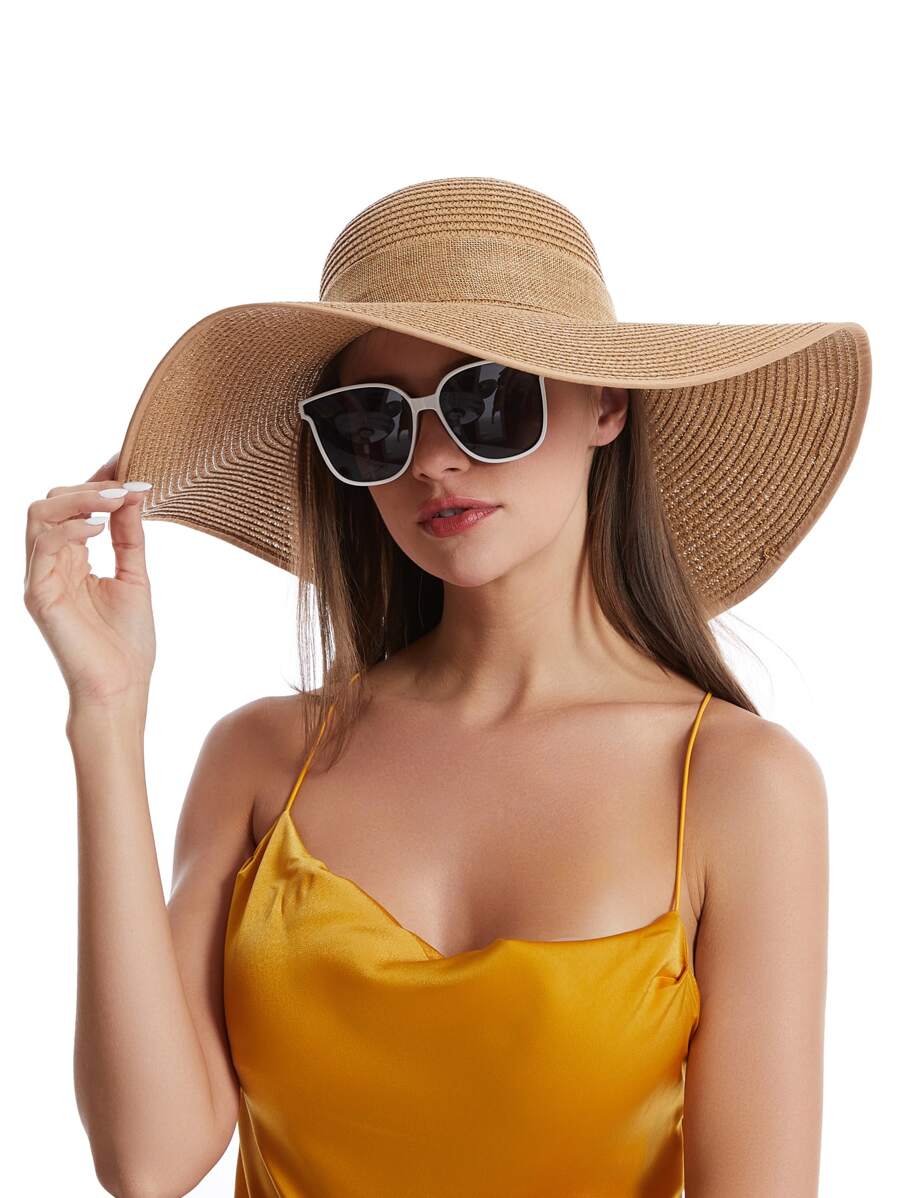 Womens Wide Brim Floppy Straw  – обзор и цена Hat Floppy Wide