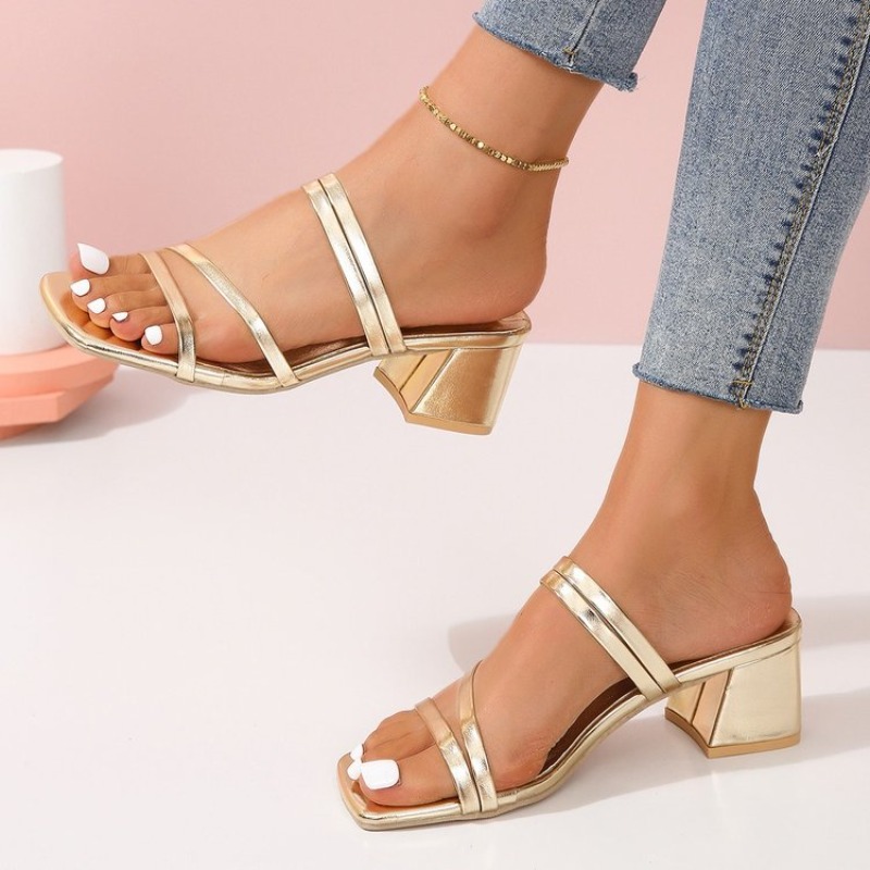 Women's Mules Open Square Toe  – обзор и цена Sandal Strappy Heeled