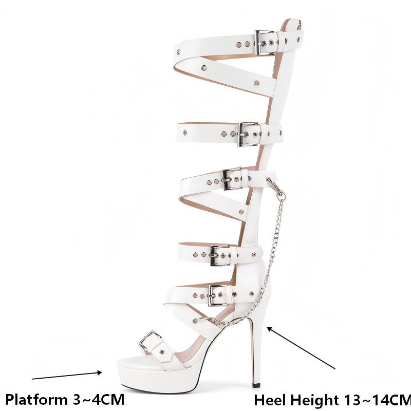 Onlymaker Platform Knee High E – обзор и цена Sandal Strappy Heeled