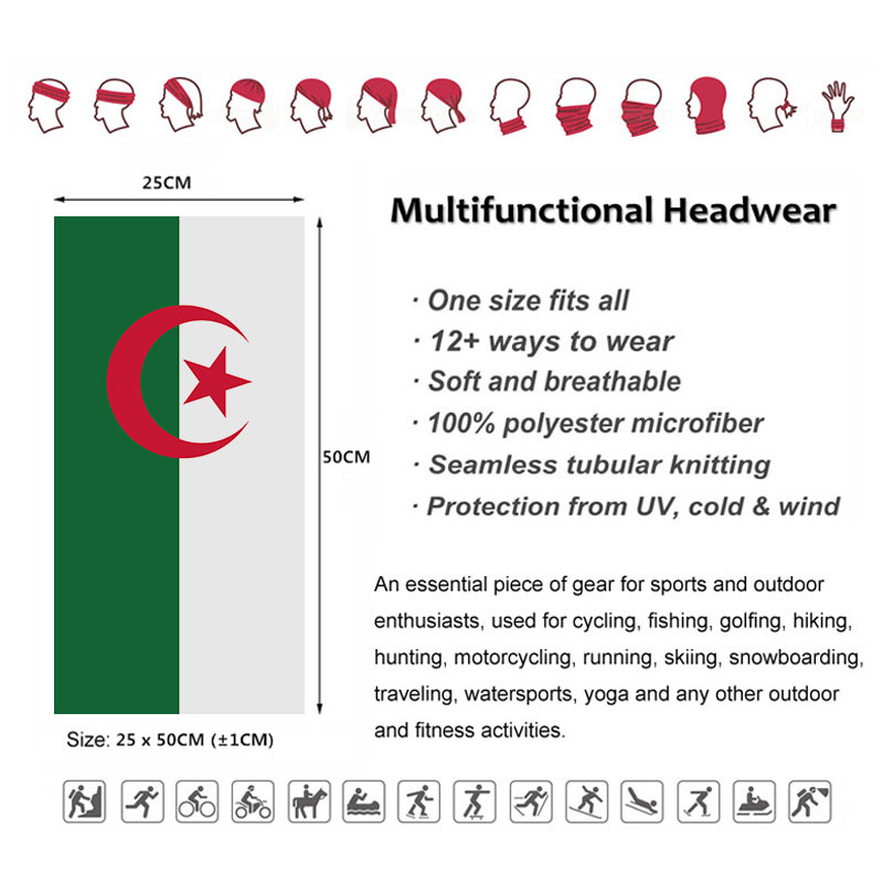 Algeria Flag Printed Bandana H – обзор и цена Headband Summer Knit