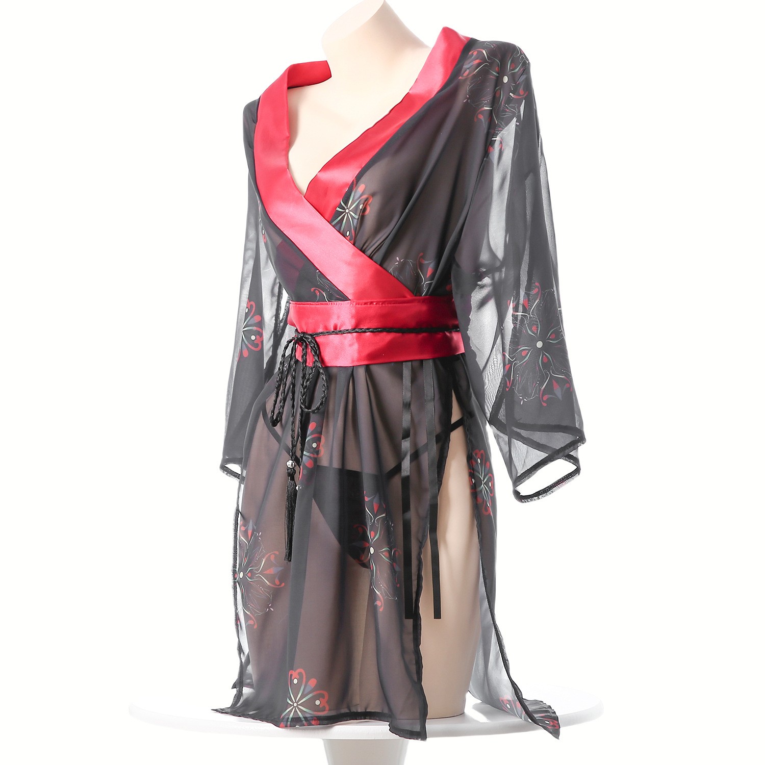 Women's Black Sheer Mesh Japan – обзор и цена Kimono Sheer Floral