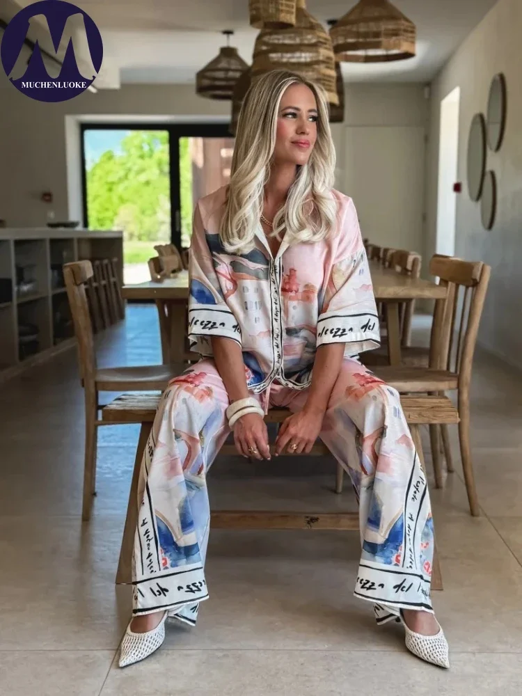2 Pieces Set for Woman Summer  – обзор и цена Linen Pant Wide