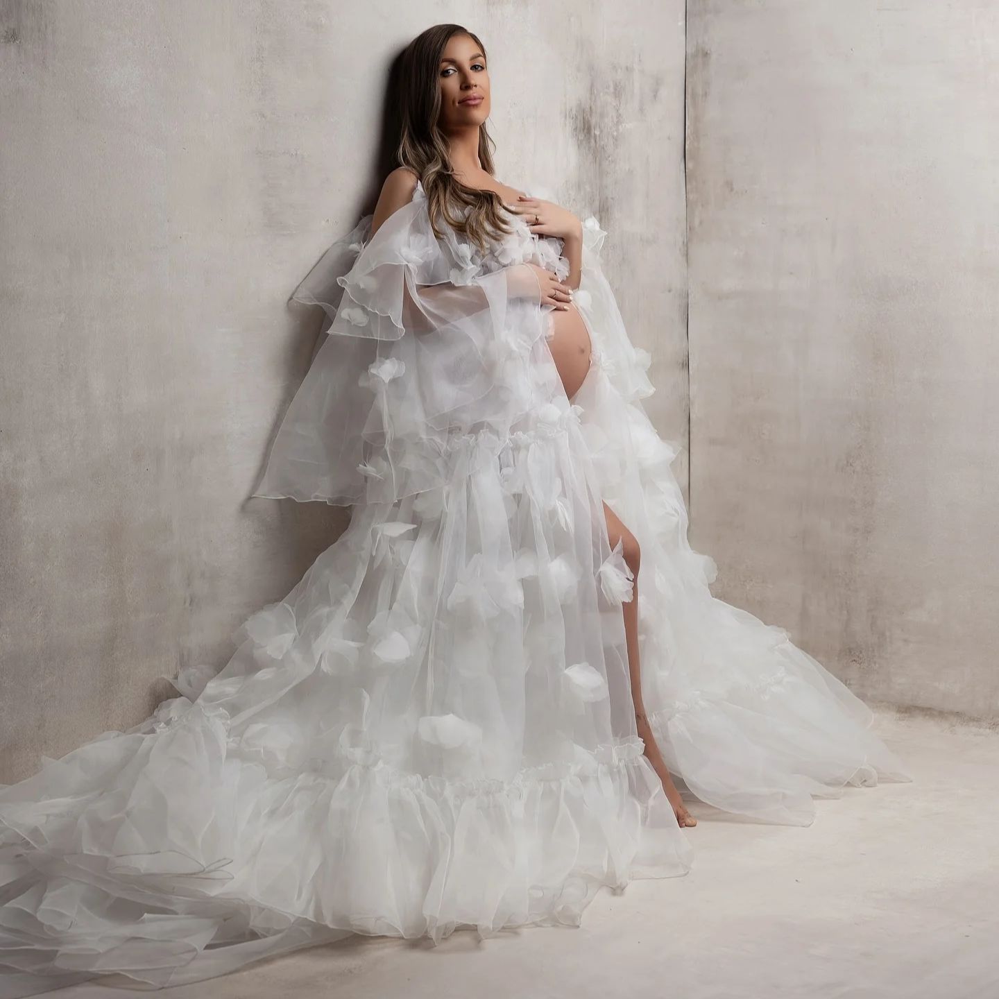 White Floral Tulle Bridal Wrap – обзор и цена Kimono Sheer Floral